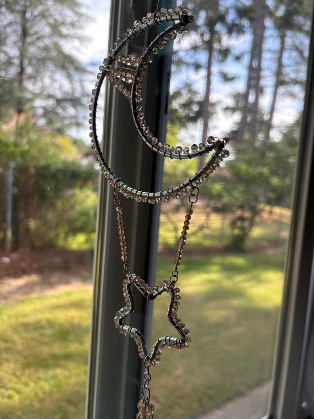 Crescent Moon Champagne SunCatcher - Picture 4 of 9